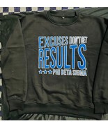 Phi Beta Sigma Fraternity &quot;No Excuse&quot; Black Blue Sweatshirt - $1,395.26 MXN