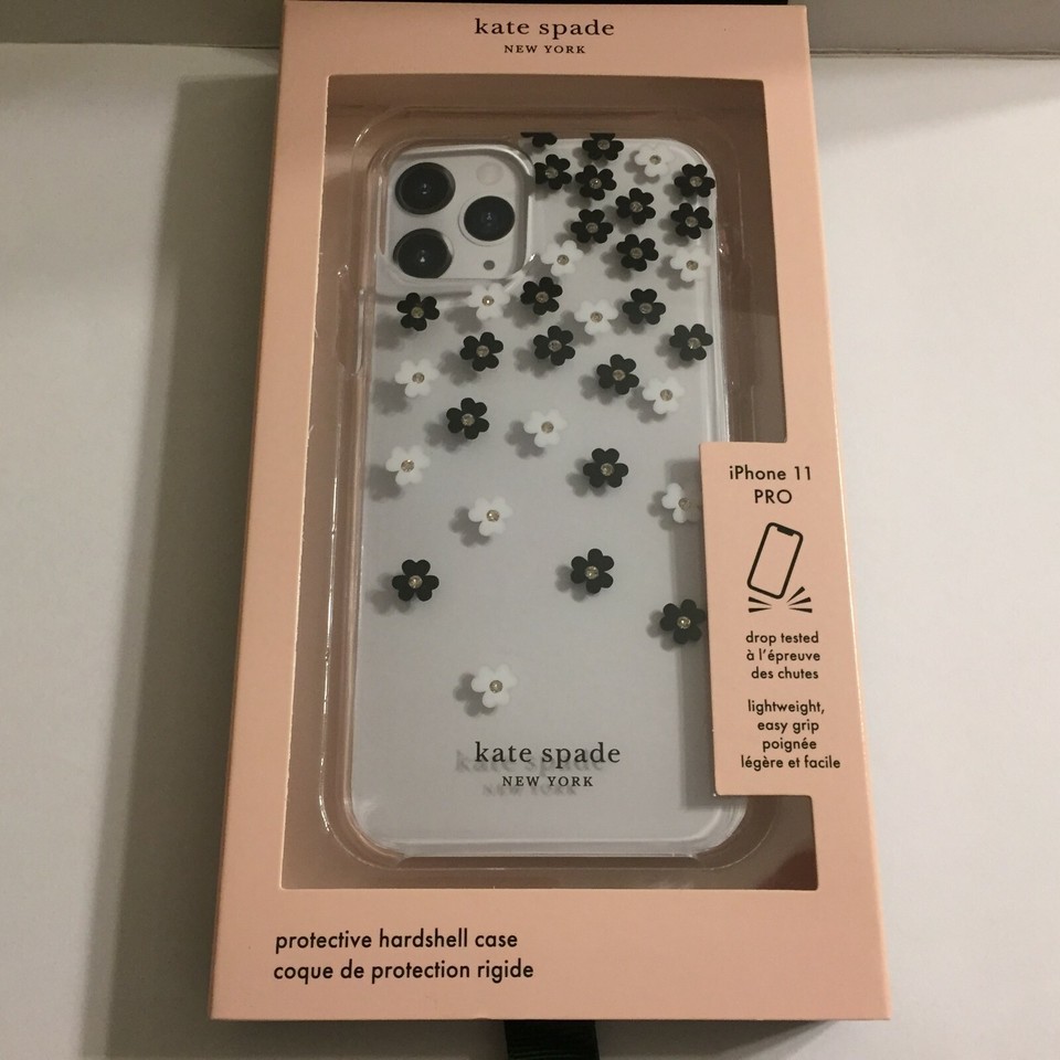 Kate Spade Apple iPhone 11 Pro Hard Shell Scattered Flowers - Black/White - $26.96