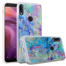 For Alcatel 3V (2019) Marble Glitter Case COLORFUL GALAXY - $5.86