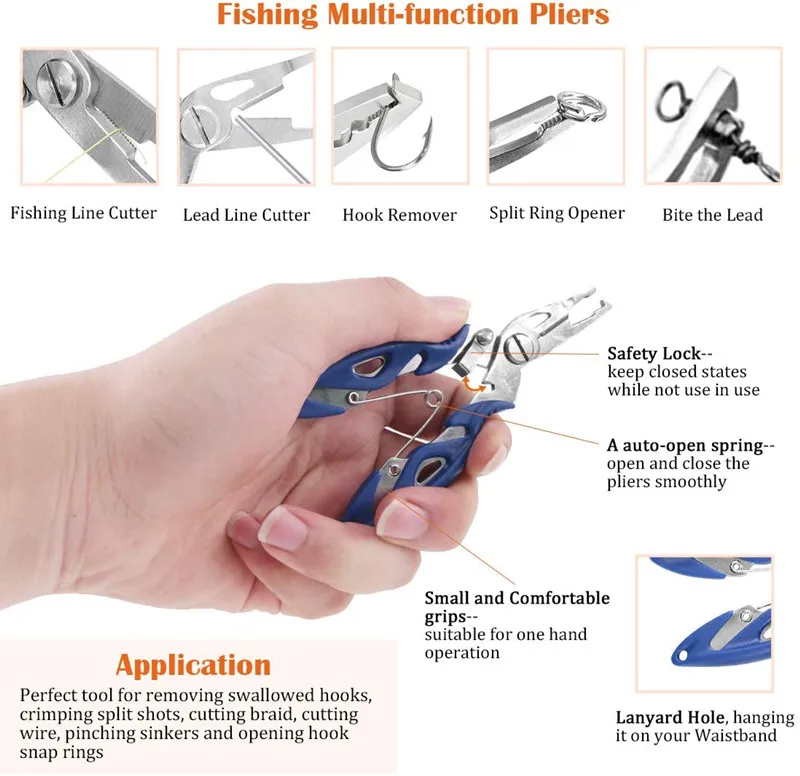 Sporting Fishing Pliers, Stainless Steel Plating Titanium Multi Tool (Hook Remov - £23.41 GBP