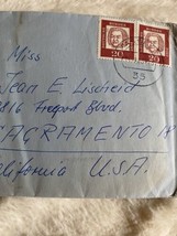 1963 Vintage German Cursive Handwritten Letter Stamp Envelope Paper Ephe... - £11.79 GBP