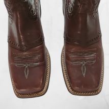 Arait Western Ladies Cowboy Boots Brown Turquoise Size 8 1/2 B 10019907 Preowned image 6