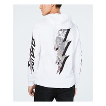 I.N.C. Red Sequined Graphic-Print Sleeve Fleece-Lined Hoodie, XL - £29.28 GBP