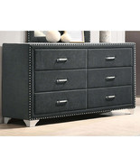 Kennedy Grey Upholstered 6-Drawer Dresser - €710,56 EUR