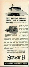1946 Print Ad Kermath Marine Engines Sea Prince Six 70hp Made in Detroit,MI - £6.70 GBP