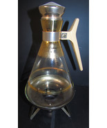 Inland Vintage Mid Century Modern Clear Glass Coffee Carafe with Warmer ... - $45.48 CAD