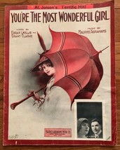 You&#39;re The Most Wonderful Girl~Great For Framing-Vintage Sheet Music - £3.14 GBP
