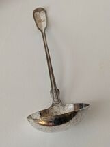 Antique Hall &amp; Elton Silver Plate Soup Ladle Spoon 12.5 " Monogramed - $51.97