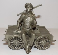 Wonderful 1978 Franklin Mint Pewter The Railroad Worker Ron Hinote Sculpture - $26.13