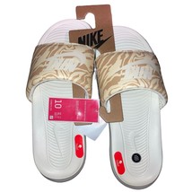 Nike Victori One Women&#39;s Size 10 Print Slides CN9676-105 White/Tan - $25.73