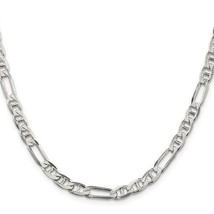 REAL Sterling Silver 5.5mm Figaro Anchor 20in Chain - £177.99 GBP