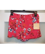 Bixby Nomad Red Floral Bamboo Shorts Size M (8-10) Girl&#39;s NEW - $16.20