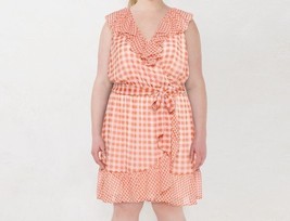 Plus Size LC Lauren Conrad Ruffle Faux-Wrap Dress, Women&#39;s, Size: 3XL, Orange - £18.09 GBP