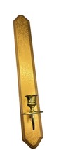 Vtg Home Interiors Gold Wall Candle Sconce  Wooden - $275.18 MXN