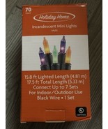 70 Mini Lights Holiday Home Multi-Color 17.5 Ft. Indoor/Outdoor - £7.78 GBP