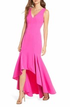 Vince Camuto VC0-1455 Crepe High/Low Gown SZ 4 ($198) Fuchsia - £70.40 GBP