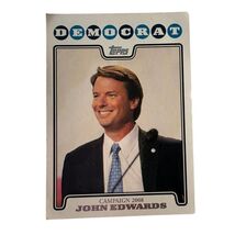 John Edwards 2008 Topps Political Card Democrat Presidential Election Ca... - €3,39 EUR
