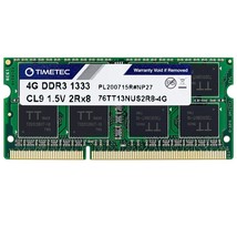 Timetec 4GB DDR3 1333MHz PC3-10600 Non-ECC Unbuffered 1.5V CL9 2Rx8 Dual... - $29.99