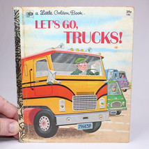 Vintage 1973 Classic Let&#39;s Go Trucks! Little Golden Book  By David L Harrison HC - £3.81 GBP