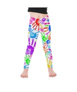 Little Girls&#39; Colorful Hands All Over Print Legging - $28.52 CAD