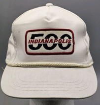 VINTAGE Indianapolis 500 Patch White Snapback Farmer Trucker Hat/Cap - £14.45 GBP