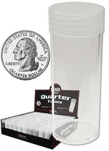 100 Quarters Coin Collecting Tube Storage - Round by BCW - $53.77 CAD