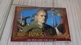 The Lord Of the Rings Legolas Coming to DVD Promotional Pin Approx. 3x2 Inches - £3.94 GBP