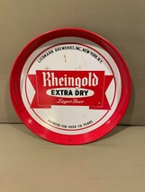 Rheingold Extra Dry Lager Beer Tray Metal Serving Advertising Liebmann B... - $10.99
