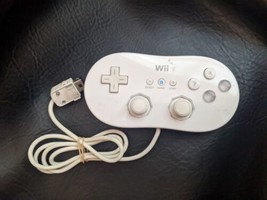 Nintendo Wii Pro Classico Controller RVL-005 Bianco Originale OEM Funzio... - $17.66