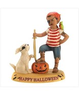 Matey&#39;s Forever Figurine by Cloudworks Happy Halloween Pirate and his Ca... - $23.78 CAD