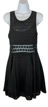 Free People Sleeveless Dress Black Lace Knee Length Size 8 Anthropologie - £67.00 GBP