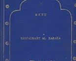 Restaurant Al Baraka Menu Marrakech Morocco  - £29.97 GBP