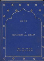 Restaurant Al Baraka Menu Marrakech Morocco  - £29.59 GBP