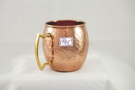 Solid Copper Mug Moscow Mule Pure 18 Oz Use Restaurant Bar Beer Cup Hammered - $16.60