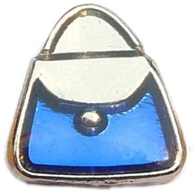 Blue Purse Silvertone Floating Locket Charm - £1.93 GBP