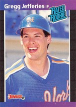 1989 Donruss #35 Gregg Jefferies RC Rookie Card New York Mets ⚾ - £0.75 GBP