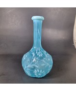 Antique Blue Glass Fenton? spanish lace opalescent daisy &amp; fern barber b... - €83,62 EUR