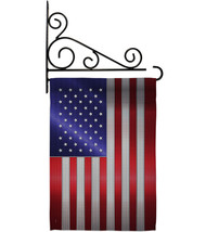 Steel Of Pride American Flag Garden Set Nationality 13 X18.5 Double-Sided House  - £22.35 GBP