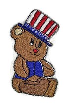 Nature Weaved in Threads, Amazing Bear with Flag Cap [Custom and Unique] Embroid - £8.21 GBP