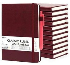 12 Pack Notebooks Journals Bulk with 12 Black Pens, Feela A5 Hardcover Notebook - £50.10 GBP