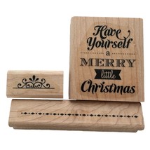 Stampin Up Rubber Stamp Set Have Yourself a Merry Little Christmas Card Making - £4.47 GBP