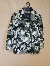 Love Tree Jacket Camo Green sz Medium Belt Neck Pockets - £18.89 GBP