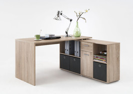 Luiz Oak Flexi Corner Office Desk - £270.90 GBP