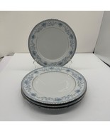 Lot of 4 Noritake Blue Hill China Salad Plate 8&quot; Contemporary Floral Des... - £29.48 GBP