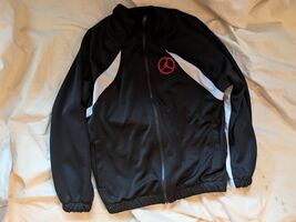 Jordan Jumpman Rouge Logo Sport Piste Complet Veste Fermeture Éclair Bla... - $71.71