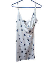 Women&#39;s CBR Chic/Boutique/Rose White w/ Blue Butterflies Dress - Size L - NWT - £26.06 GBP