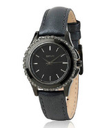 DKNY Brooklyn  Black Leather Crystal Chronograph  Watch NY8704 NWT + BOX - $884.76 MXN