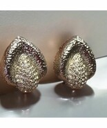 Vintage Run Way Butler Signature Clip On Earrings Silver  Tone w/Crystals - $61.13 CAD