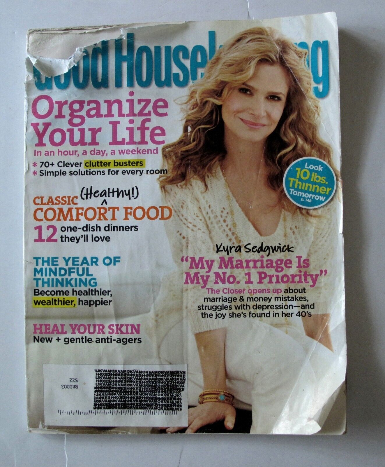 Good Housekeeping Magazine Jan 2011 Organize Your Life, Kyra Sedgwick on... - $1.98
