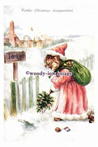 rp10468 - Louis Wain Cat - Father Christmas Disappointed - print 6x4 - £2.18 GBP